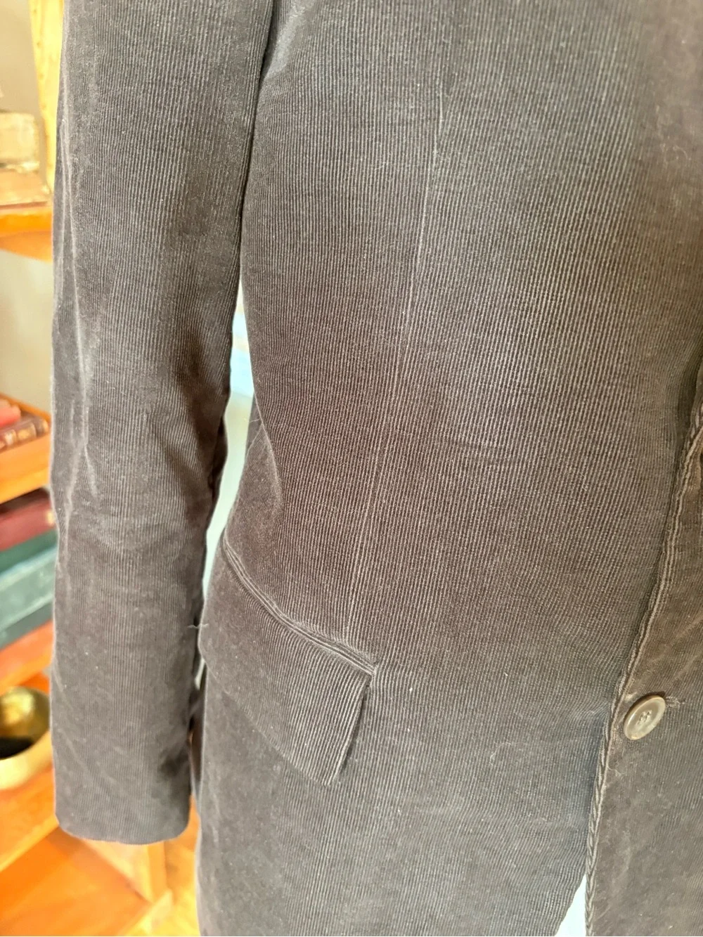 H&M Dark Brown Corduroy Blazer - Two-Button Sport Coat